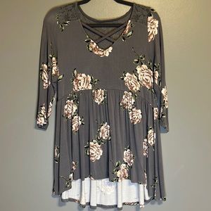 Torrid size 00 Super Soft Babydoll Knit Top